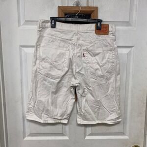 Levi's 569 White Denim Shorts Mens Size 34 Relaxed Fit Casual